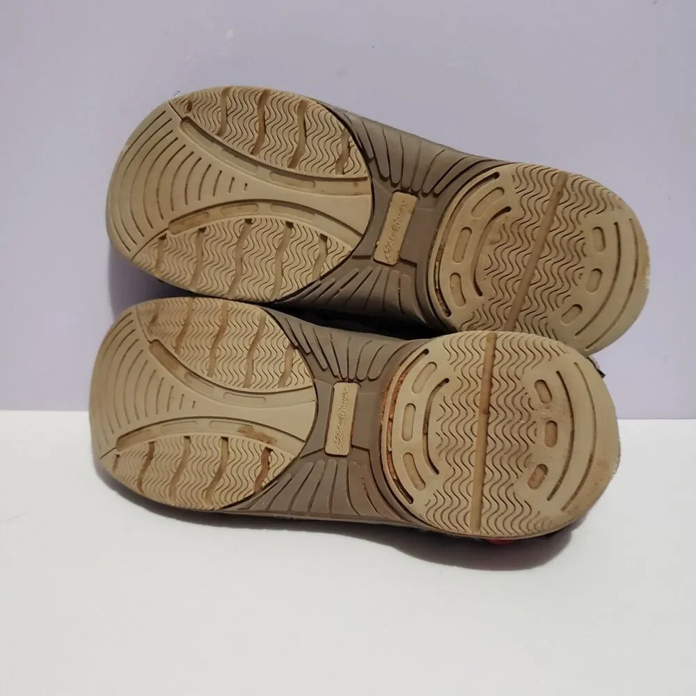 Eddie Bauer Mary Brown Leather Women's Hiking Walking Closed Toe Shoes Sz 9